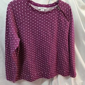 Liz Claiborne Purple Polka Dot Sweater